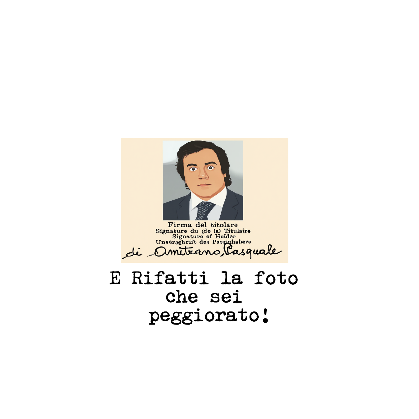 T-Shirt Oversize Amitrano e rifatti la foto